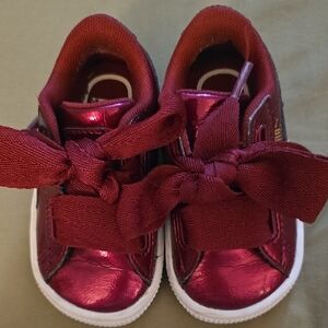 Kids Burgundy Sneakers